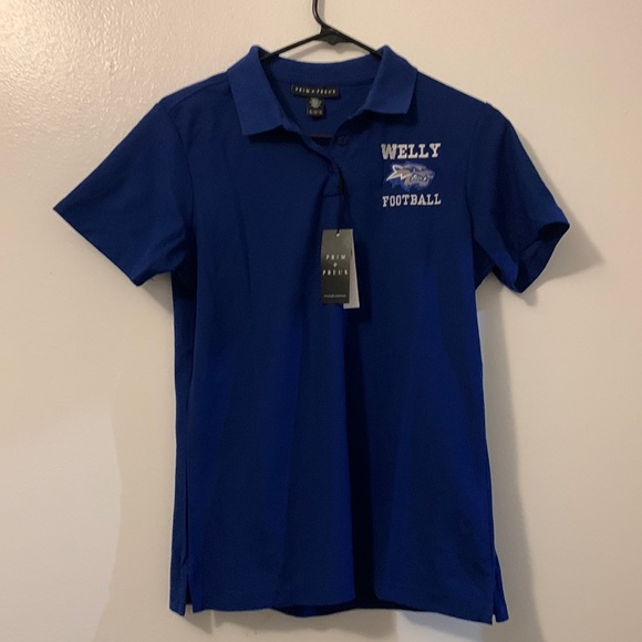Welly football prim & preux medium blue polo shirt NWT - Picture 1 of 7